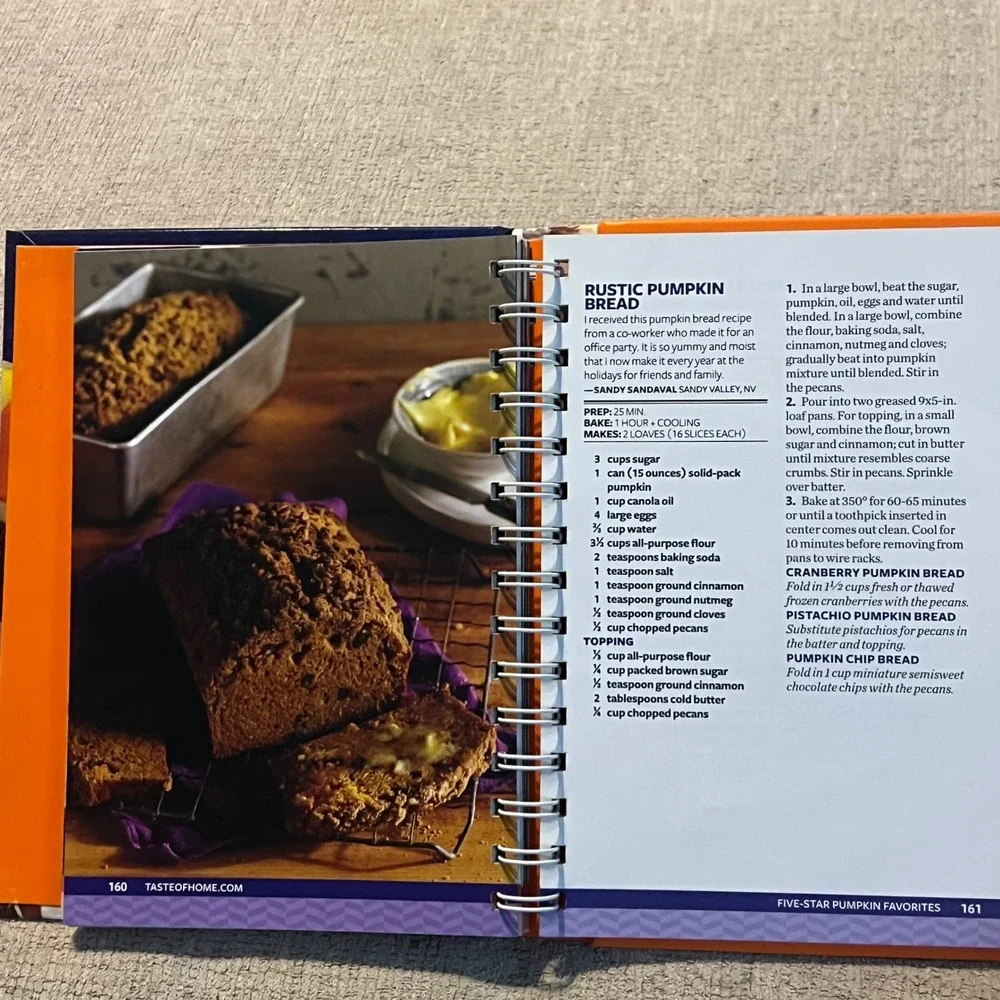 Taste of Home Cookbook Lot Halloween and Happy Hour Spiral Hardcover Recipes